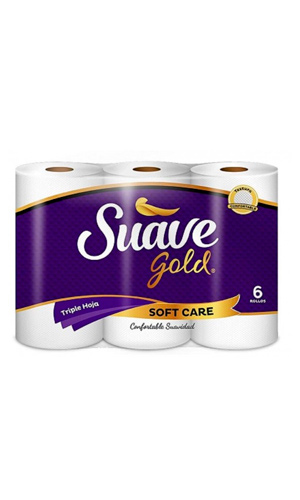 SUAVE GOLD SOFT CARE 6 ROLLOS