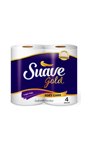 SUAVE GOLD SOFT CARE 4 ROLLOS